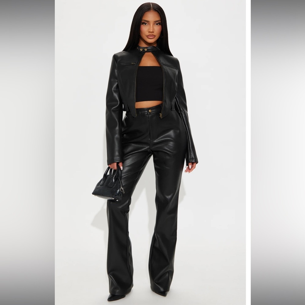 Fashion Nova Black Straight Leg Pants